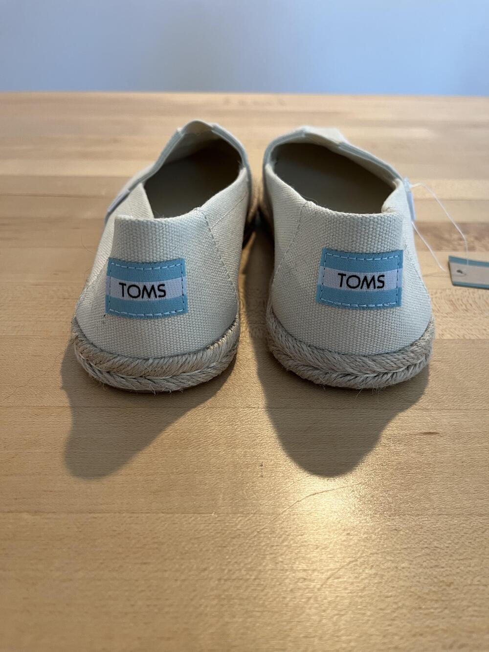TOMS Shoes Womens Size 6 Belmont Rope Espadrille Slip On Flat Canvas New - Picture 7 of 9